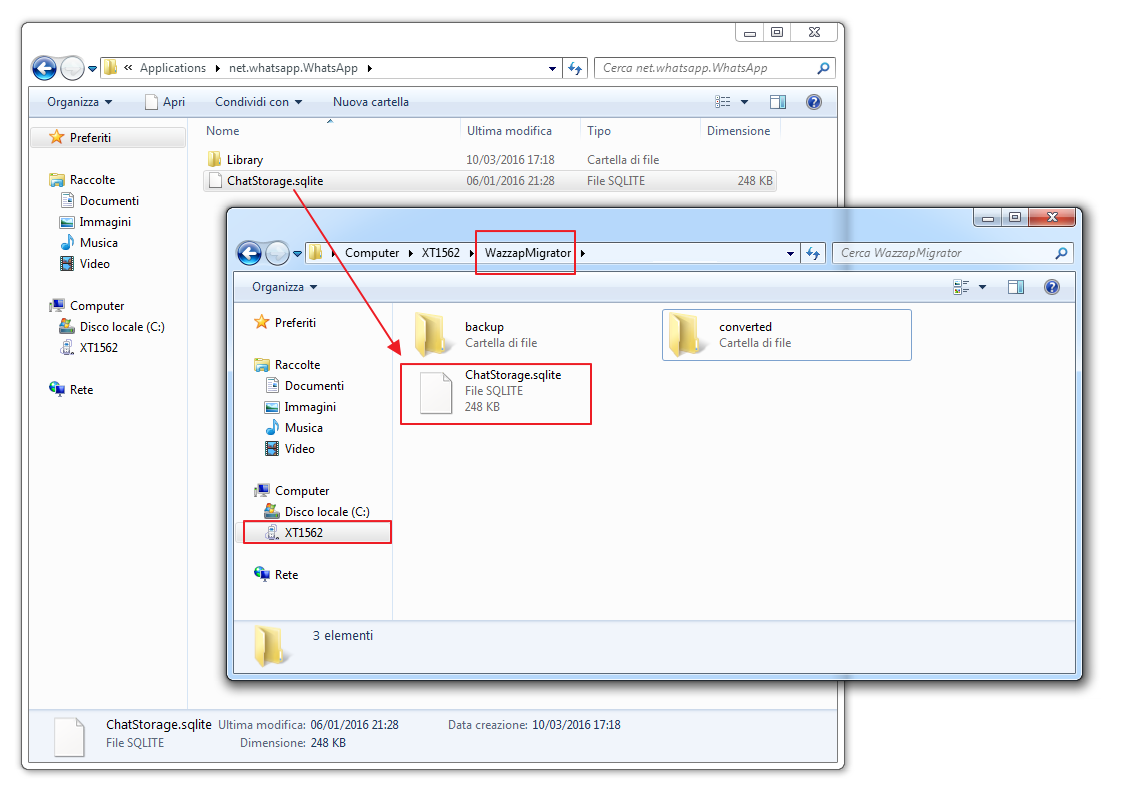 wazzapmigrator folder structure