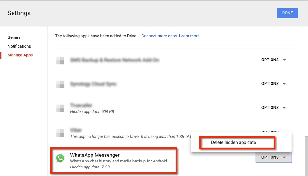 How to disable WhatsApp Google Drive backups