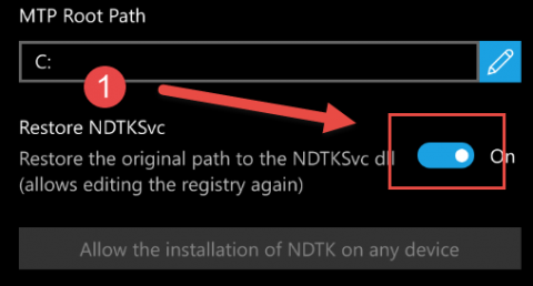 NDTKSvc enable
