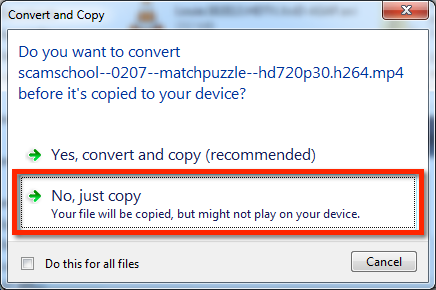 windows do not convert